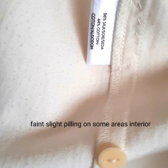 Eileen Fisher Silk Cotton Blouse Button Front 12 - Picture 8 of 8